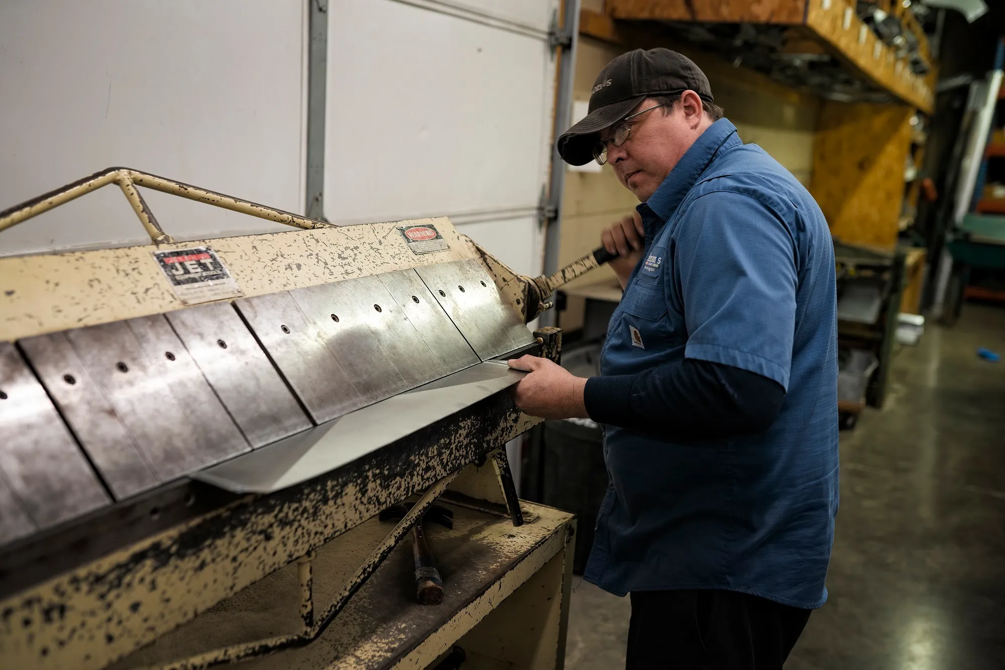 Johnson's heating and cooling employee working