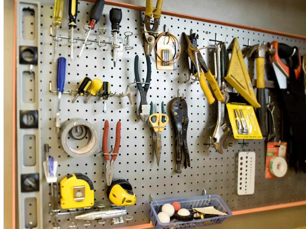 tool organization in garage for home workshop